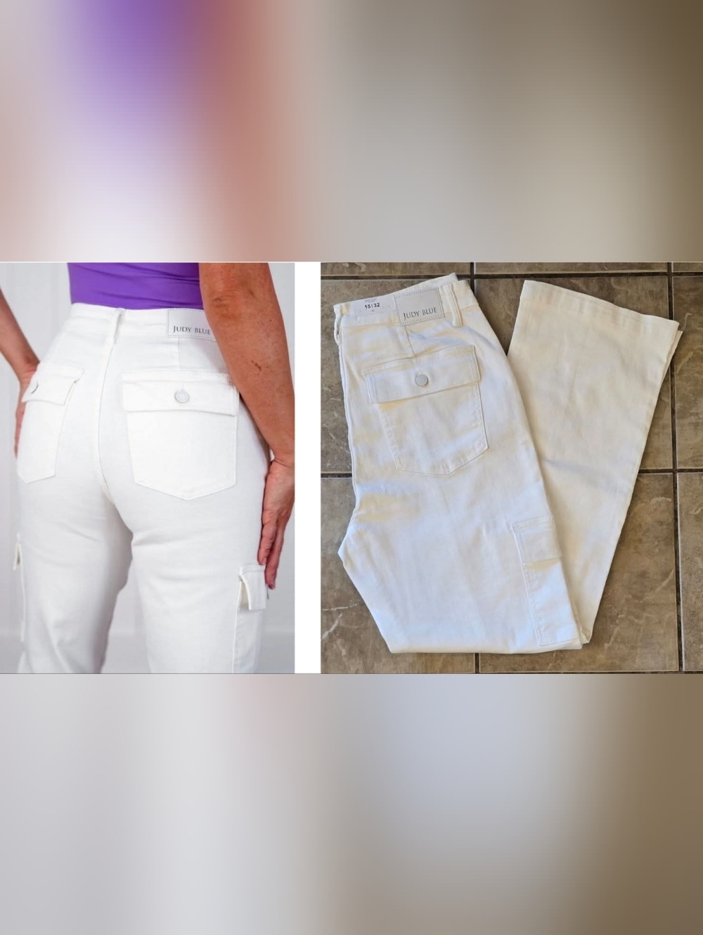 JUDY BLUE- HIGH-RISE- STRAIGHT-LEG- CARGO JEANS**BRAND NEW WITH TAGS**Size 15/32